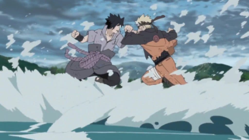 Naruto and Sasuke clash