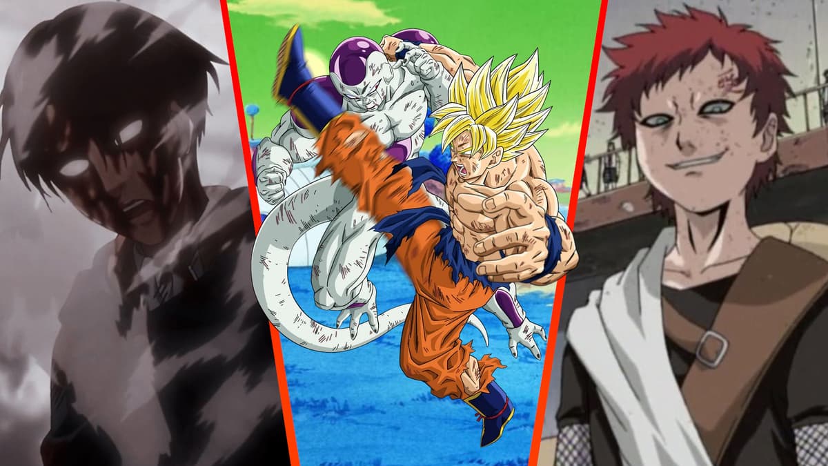 Goku, Frieza, Gaar, and Levi reprsent ou favorite anime fights.