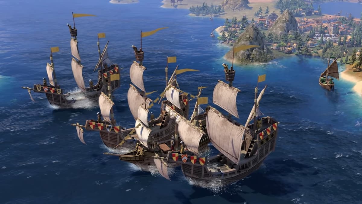 Ships in the Exploration Age in Civilization 7