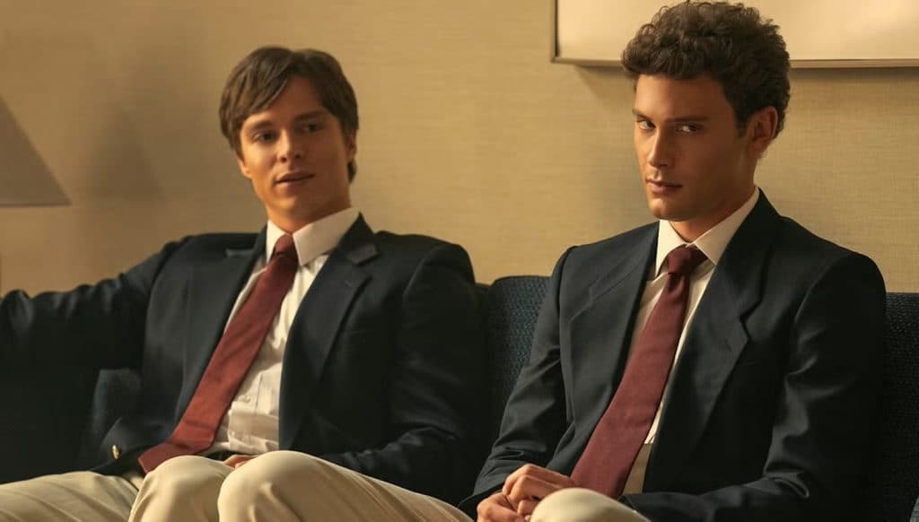 Nicholas Alexander Chavez as Lyle and Cooper Koch as Erik in Monsters: The Lyle and Erik Menendez Story