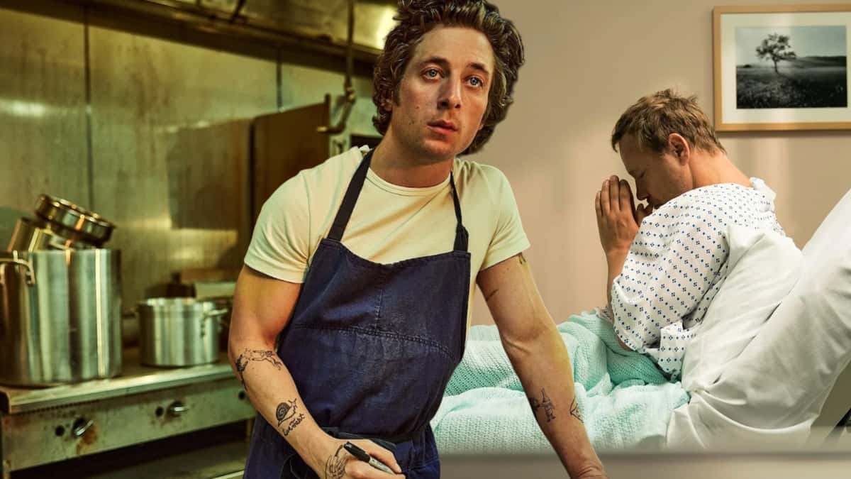 Jeremy Allen White in The Bear and Stephen Graham in The Virtues