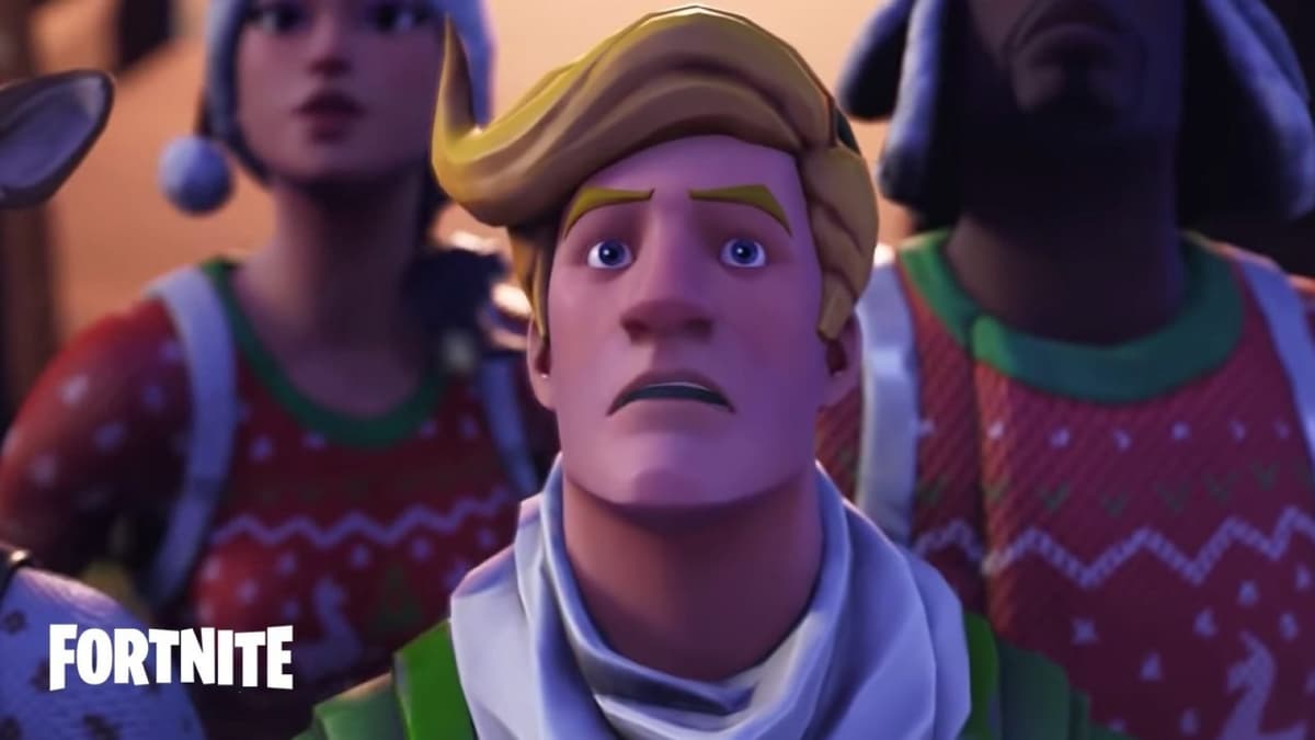 A screenshot featuring Fortnite characters with shocked face.