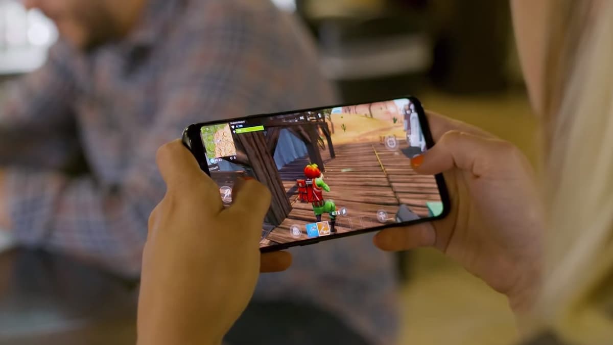 Fortnite being played on Android