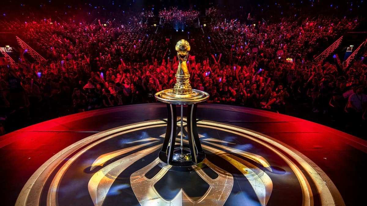 The Mid-Season Invitational trophy for League of Legends