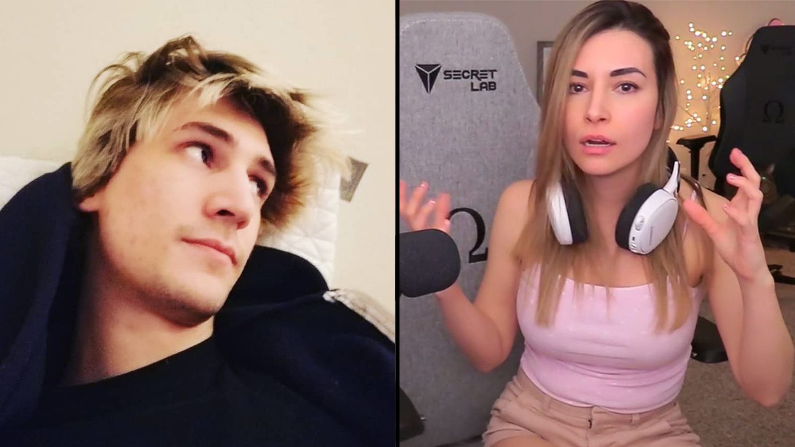 xQc accuses Alinity of always playing the victim after her  